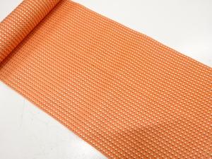 アンティーク　小格子模様織り出し　八寸帯地反物